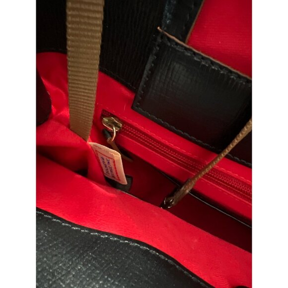 Vintage Dooney & Bourke Black & Tan Leather Satchel - Picture 12 of 13